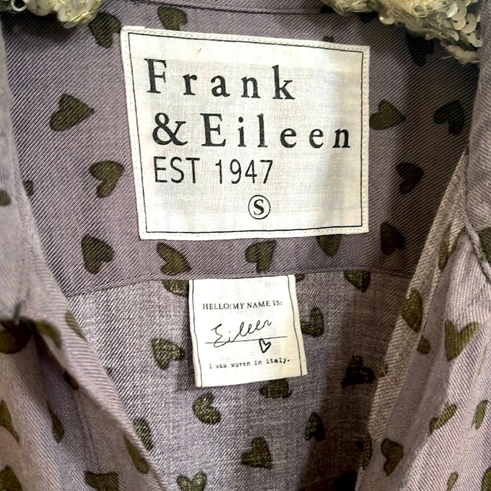 Frank & Eileen Gray Heart-Print Button-Down Shirt - Picture 3 of 10